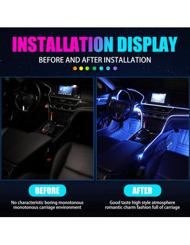 Luces LED de tira para coche Miytsya 599.64 cm RGB Multicolor