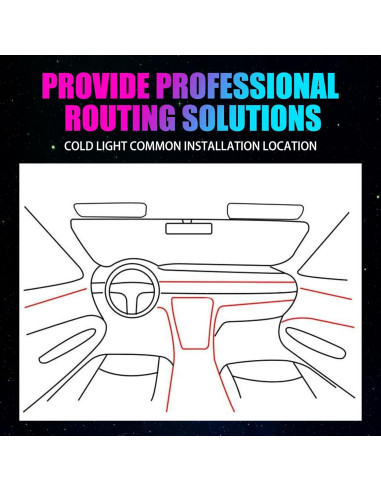 Luces LED de tira para coche Miytsya 599.64 cm RGB Multicolor