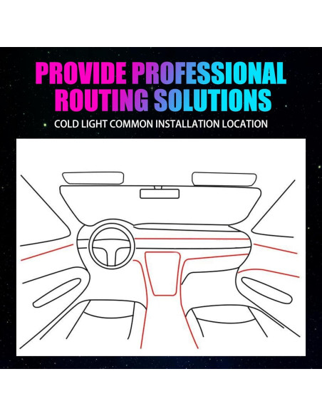 Luces LED de tira para coche Miytsya 599.64 cm RGB Multicolor