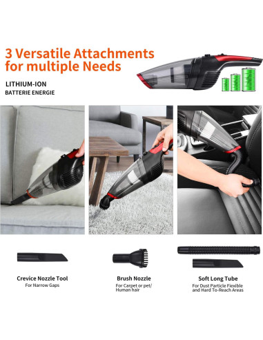 Aspiradora de Mano Fityou Inalámbrica 120W Carga USB 1.27kg