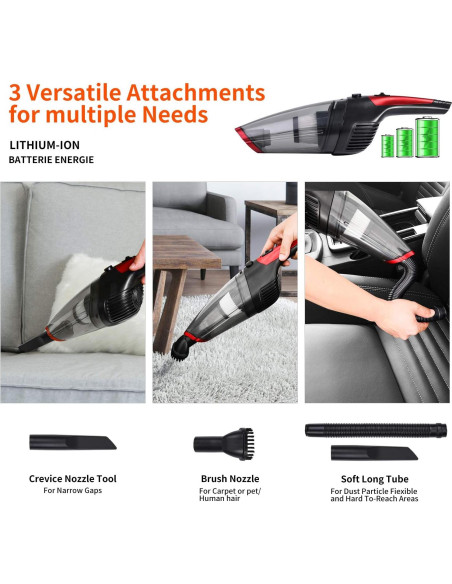 Aspiradora de Mano Fityou Inalámbrica 120W Carga USB 1.27kg