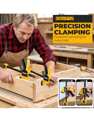 Juego de 6 Abrazaderas de Barra EQUIPTZ 15.24 y 30.48 cm