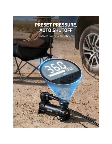 Compresor de Aire AstroAI T4 12V Digital 3.08kg Apagado Automático