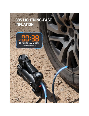 Compresor de Aire AstroAI T4 12V Digital 3.08kg Apagado Automático