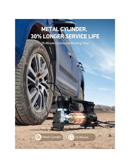 Compresor de Aire AstroAI T4 12V Digital 3.08kg Apagado Automático