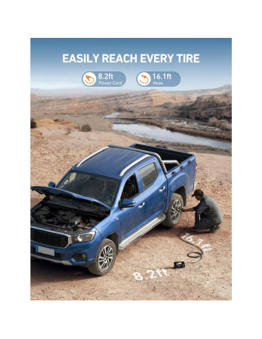 Compresor de Aire AstroAI T4 12V Digital 3.08kg Apagado Automático