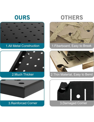 Kit de Paneles de Metal Daanxw 4 Paneles 158 Piezas Ganchos