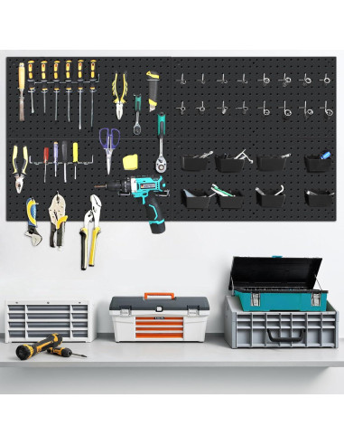 Kit de Paneles de Metal Daanxw 4 Paneles 158 Piezas Ganchos