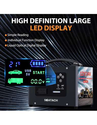 Arrancador de Salto Scatach V10-1 10000A 24V 155WH Portátil