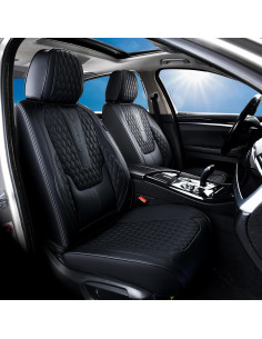 Cubiertas de Asiento Coverado Juego Completo Negras Impermeables 2