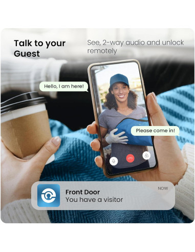Cerradura Inteligente Lockly Vision Elite con Cámara HD y Timbre