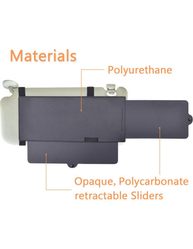 Extensor de Visera Solar TFY Anti-Deslumbrante Negro