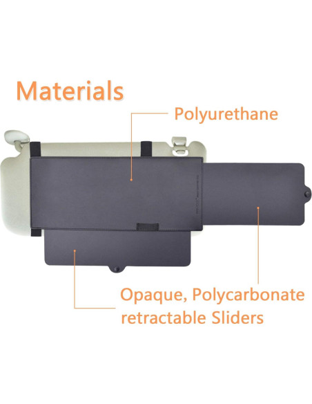 Extensor de Visera Solar TFY Anti-Deslumbrante Negro