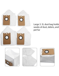 Bolsas de Polvo PETSTIBLE para Aspiradora Robot iHRV6 iHRV14 iHRV11 - 10 Paquetes 2