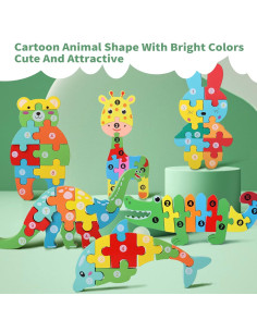 Rompecabezas de Madera SHIERDU para Niños 2-6 Años - 6 Piezas 2