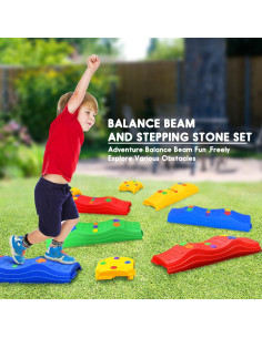Viga de Equilibrio MOCUTEEN para Niños con Piedras de Paso 2