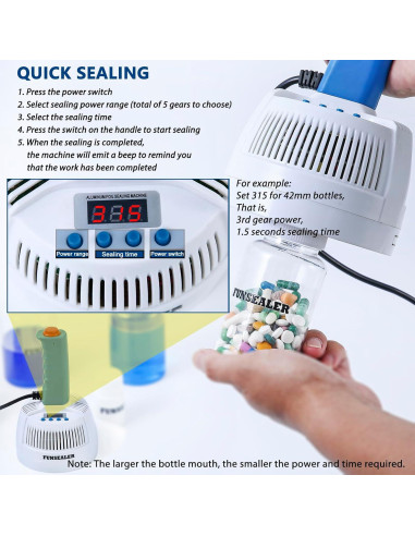 Máquina de Sellado por Inducción FUNSEALER Doble Voltaje 110/220V