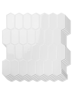 Azulejos Autoadhesivos Art3d 10 Hojas Vinilo Blanco 30.48x30.48cm