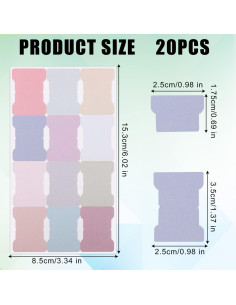 Pestañas Índice Adhesivas XIHIRCD 240 Piezas 2.5x1.75 cm 2