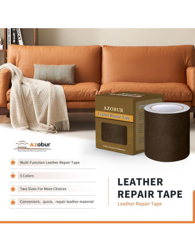 Parche de reparación de cuero Azobur 0.61x4.57m autoadhesivo