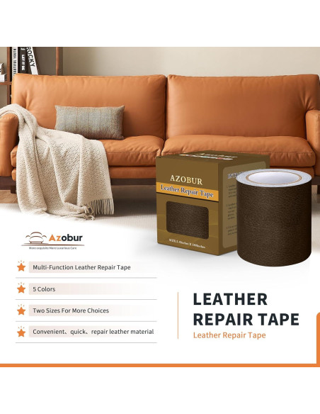 Parche de reparación de cuero Azobur 0.61x4.57m autoadhesivo