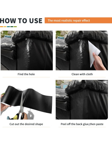 Parche de reparación de cuero Azobur 0.61x4.57m autoadhesivo