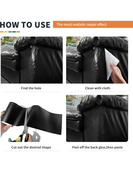 Parche de reparación de cuero Azobur 0.61x4.57m autoadhesivo