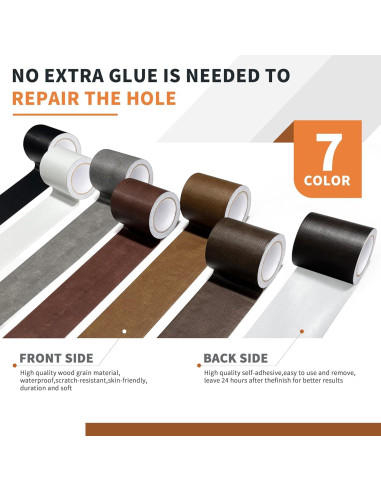 Parche de reparación de cuero Azobur 0.61x4.57m autoadhesivo