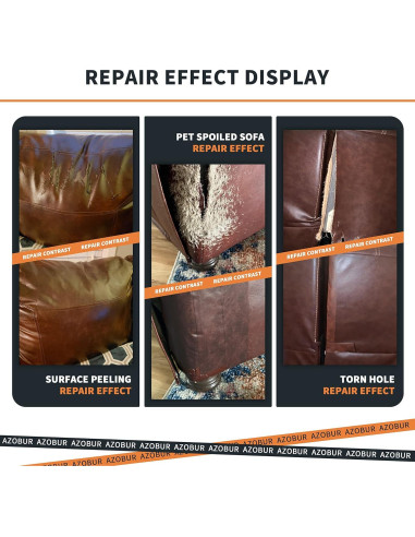 Parche de reparación de cuero Azobur 0.61x4.57m autoadhesivo