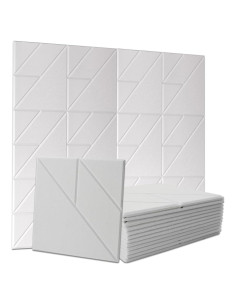 Paquete de 12 Paneles Acústicos Autoadhesivos 30.48x30.48cm