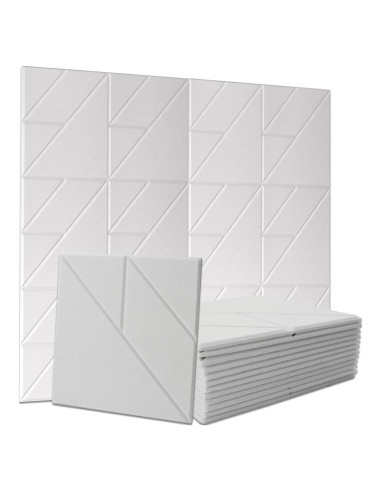 Paquete de 12 Paneles Acústicos Autoadhesivos 30.48x30.48cm
