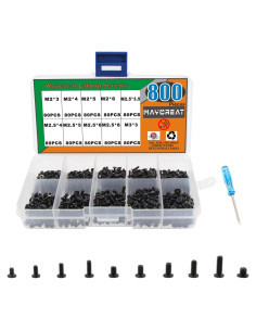 Juego de Tornillos para Laptop Waycreat 800pcs M2 M2.5 M3
