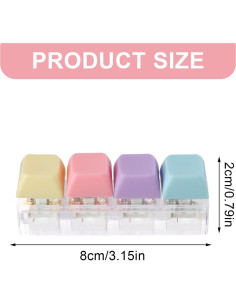 Teclado Antiestrés Portátil Genérico con Llavero - 4 Teclas Colores 2