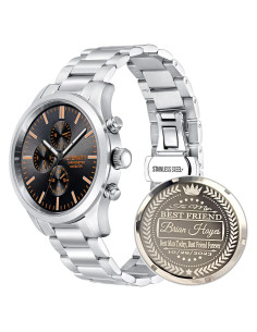 Reloj multifuncional de acero inoxidable Eternity ECN1