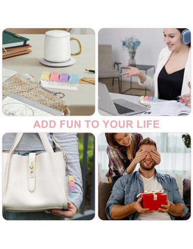 Teclado Antiestrés Portátil Genérico con Llavero - 4 Teclas Colores