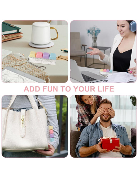 Teclado Antiestrés Portátil Genérico con Llavero - 4 Teclas Colores