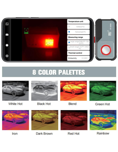 Cámara Térmica Hti HT-203U 256x192 para Android - Infrarroja