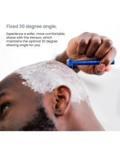 Maquinilla de Afeitar Henson - Doble Cuchilla Aluminio con 5 Repuestos 2