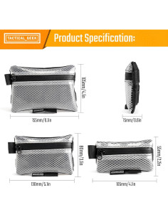 Bolsa de Almacenamiento TACTICAL GEEK A5 Molle 14L Blanca 2