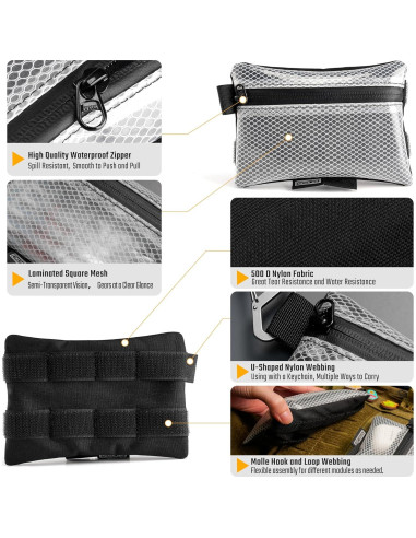 Bolsa de Almacenamiento TACTICAL GEEK A5 Molle 14L Blanca