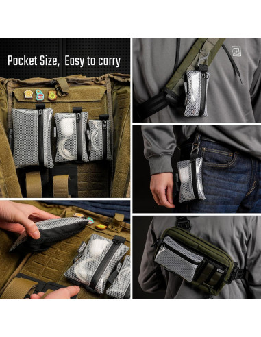 Bolsa de Almacenamiento TACTICAL GEEK A5 Molle 14L Blanca