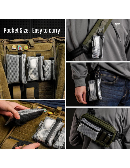 Bolsa de Almacenamiento TACTICAL GEEK A5 Molle 14L Blanca