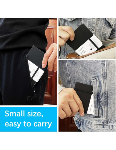 Cuadernos de Bolsillo Coopay 4 Paquete Tapa Dura Negro 160 Páginas