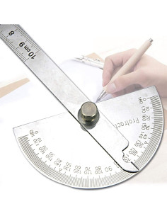 Transportador de Cabeza Redonda Nortools 0-180 Acero Inoxidable 2