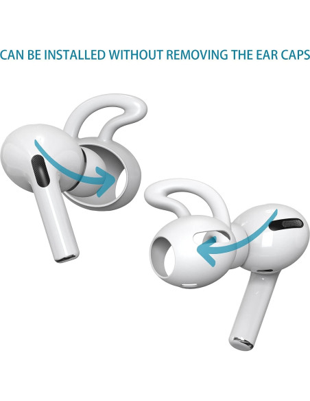 6 Pares Tapas de Silicona para AirPods Pro + Funda Almacenaje