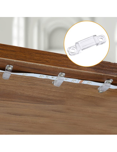 Soportes de Montaje Qunclay para Tiras LED 12 mm - 100 Clips y Tornillos