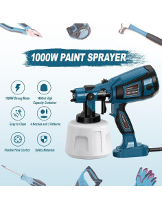 Pulverizador de Pintura Eléctrico Xavax CN-6000 1400ml 800W 2