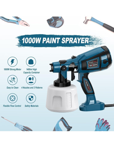 Pulverizador de Pintura Eléctrico Xavax CN-6000 1400ml 800W