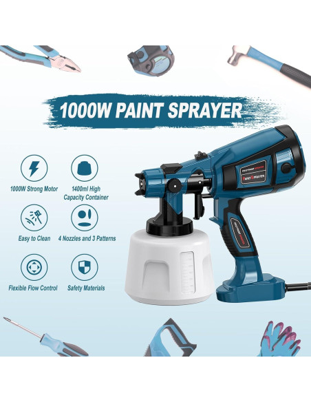 Pulverizador de Pintura Eléctrico Xavax CN-6000 1400ml 800W