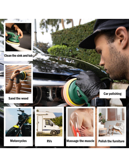 Pulidor de Coche Inalámbrico BATOCA S3 12V 2 Baterías 2.0Ah